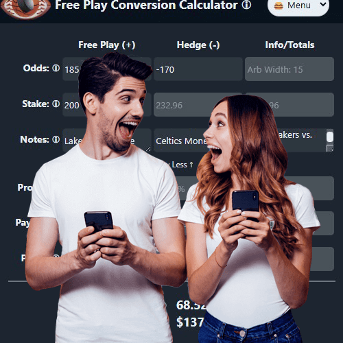 Sports betting calculators and tools