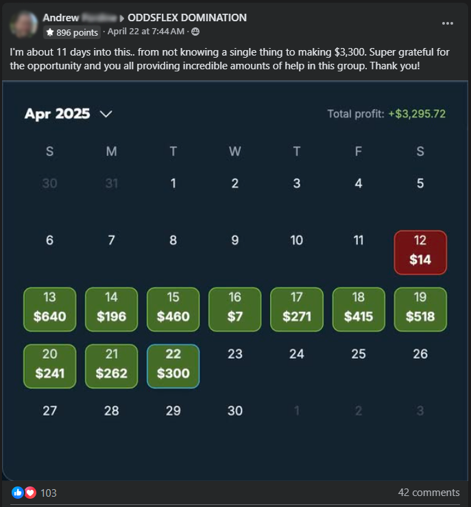 Sports betting program testimonial